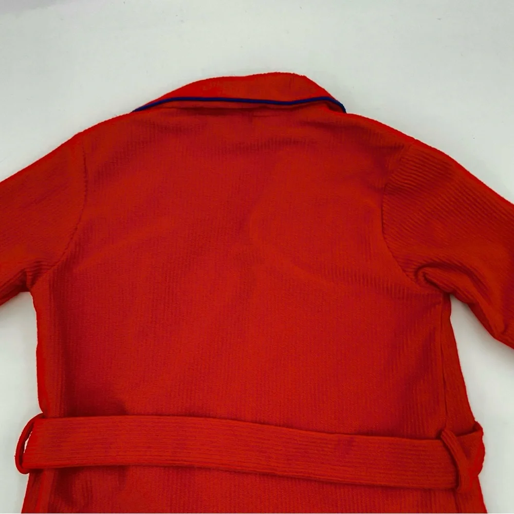 Vintage Tom & Jerry Robe‎ Child's Red Bathrobe Girl Boy Kid Size 5 Bath Belted